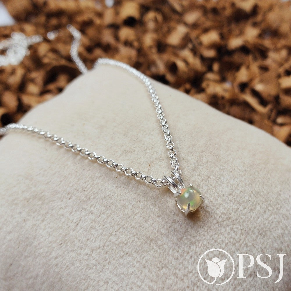 Natural Ethiopian Opal Pendant Necklace, 925 Sterling Silver Pendant, Opal Pendant, Designer Pendant, Boho Pendant